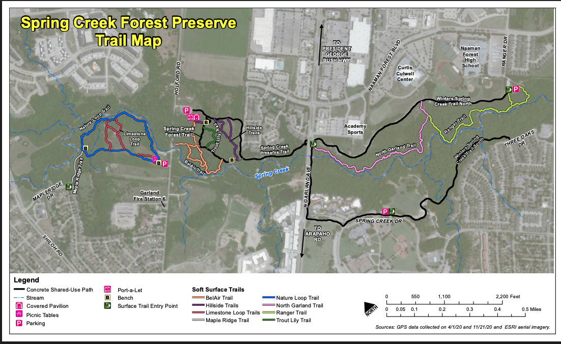Spring Creek Nature Area map